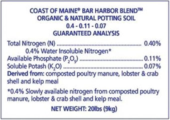 Coast of Maine Bar Harbor Blend, 8qt (Pack of 6) Organic and Natural Potting Soil for Houseplants, Flowers, Vegetables, Herbs and Containers