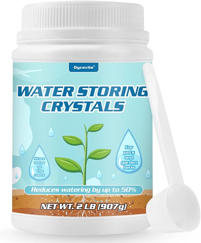3LB Water Storing Crystals for Plants with Spoon, Water Gel Solves Plant Over-Watering and Drought Problems, Keeps The Soil Moist, Small Water Storing Polymer Crystals for Plants Candle - by Oycevila