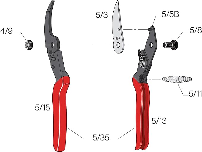 Felco Pruning Shears (F 5) - High Performance Swiss Made One-Hand Garden Pruners