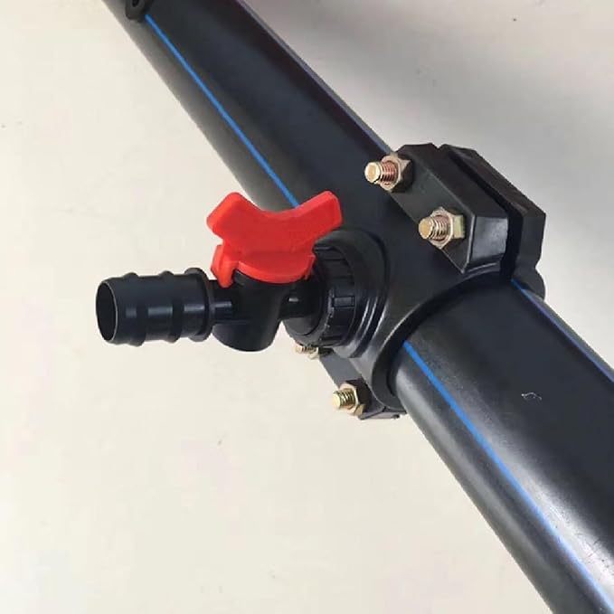 Drip Irrigation Switch Valves 3/8-Inch ID Irrigation Valves Barbed Ball Valves for Garden Drip Aquarium, 5PCS