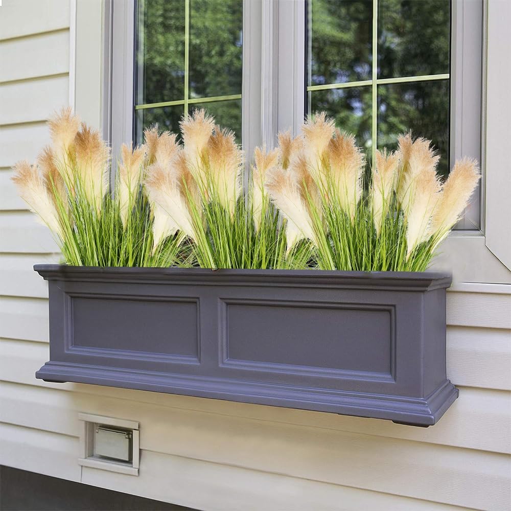 Melorca&Guilla Artificial Plants 4PCS 33.5“Fake Plant Tall Onion Fake Grass,Faux Grass Plants Artificial Greenery Shrubs Bushes for Garden Shop Office Home Décor