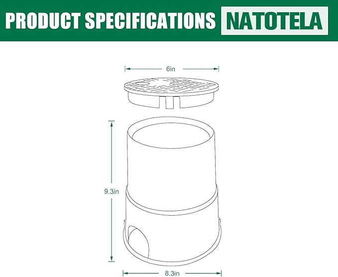 24 Sets Durable PP Valve Boxes-Anti Slip 6 in Sprinkler Valve Box,Plastic Round Irrigation Valve Box for Garden Yard Outdoor Lawn Grassland Ground Farm, Green&Black Water Meter Box