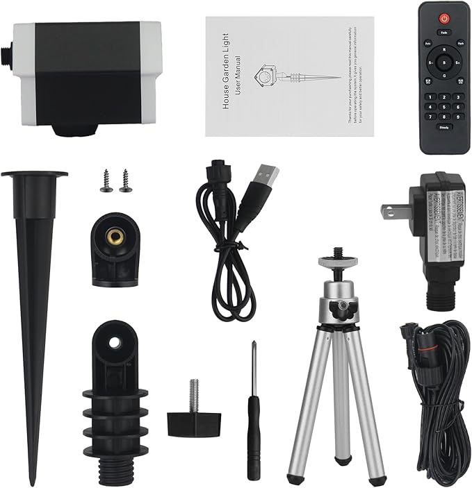 Christmas Laser Lights, Outdoor Garden Laser Lights Star Projector with Moving Firefly for Outdoor, Indoor, Christmas, Holiday (Red Green Blue)