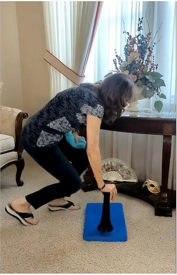 Mobility Aid Tool Help-Me-Up Garden Kneeling pad with Support Post Handle Grip to Reduce Knee and Back Stress. to Help with Kneeling Exercising or Physical Therapy.