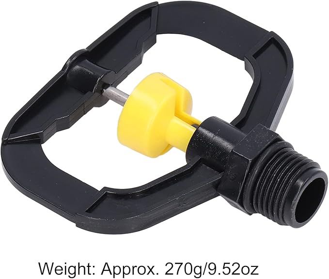 Pwshymi Garden Irrigation Misting Nozzles, 12PCS Plastic Spray Nozzle, Rotating Irrigation Sprinklers Atomizing Rotating Irrigation Spray Nozzles with G1/2 Male Thread for Garden Yard Lawn