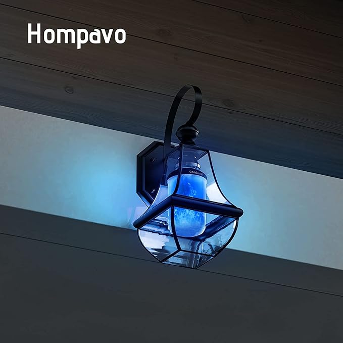 Hompavo 【Upgraded】 LED Flame Light Bulbs, Purple Flickering Light Bulbs with Upside Down Effect, E26/E27 Flame Bulb for Halloween Christmas Party Indoor and Outdoor Home Decoration (4 Pack)