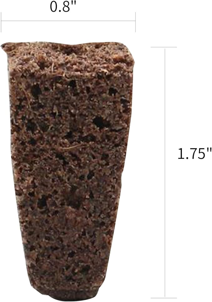 Seed Starter Plugs, Growth Plugs for Seed Starting, Hydroponic and Soil Applications (1 Pack of Approx 50 Counts, 0.8 Inch Square X 1.75 Inch Deep)