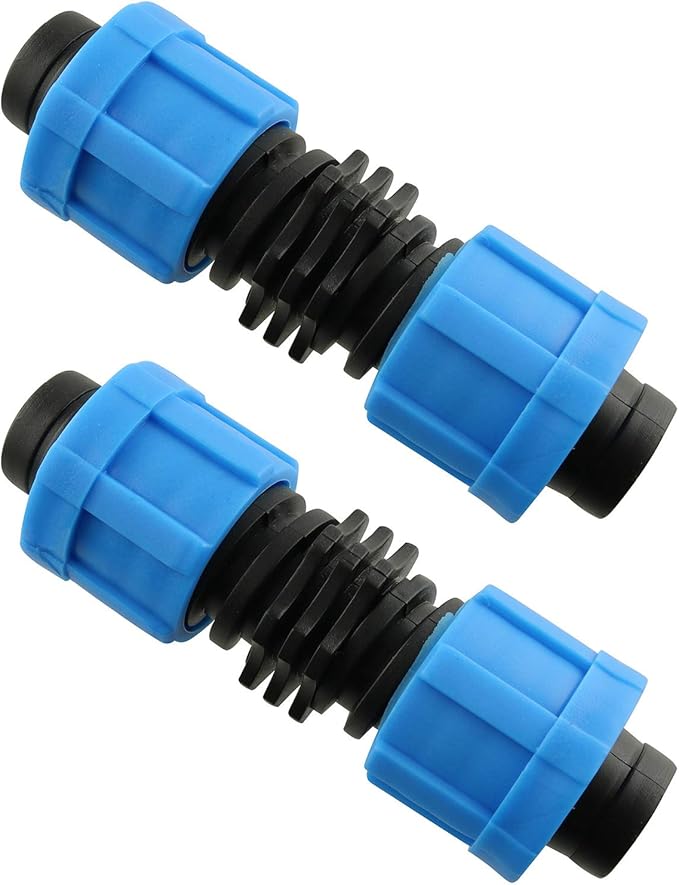 10pcs Drip Irrigation Coupling 16mm Blue Connector Farm Irrigation Tools 1/2" Universal Joint Drip Irrigation Tube Fittings for Most 16-17mm Drip Irrigation Tube