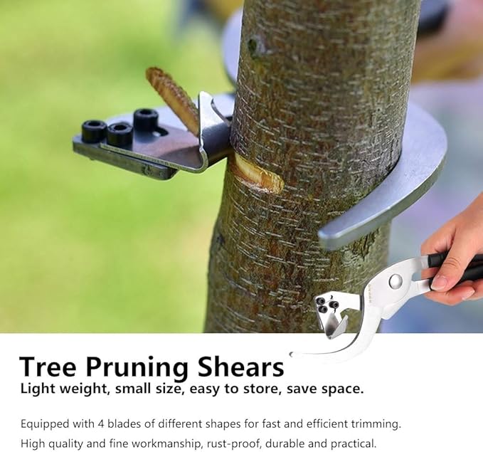 Qinlorgo Stainless Steel Garden Hand Tools, Fruit Tree Ring Peeler Ring Stripper Knife, Greenhouse for Home Garden