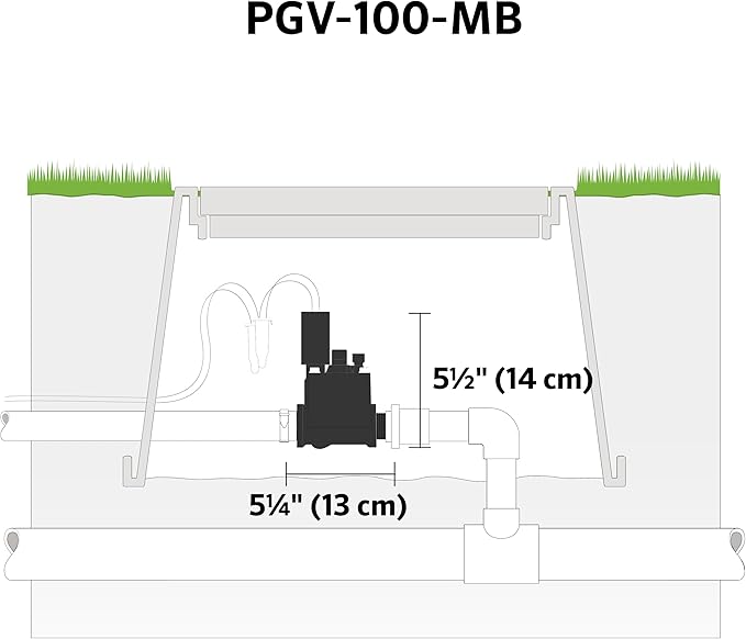 PGV Irrigation Valve, Screw-top, 1" Valve with Male Thread Inlet / 1" Male Barb Outlet; no Flow Control
