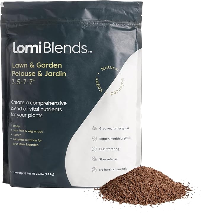 Lomi Blends - All-in-One Lawn and Garden Solution - All-Natural Multi-Vitamin for Healthy Soil, Safe for Kids and Pets, Easy to Use - Sustainable Gardening
