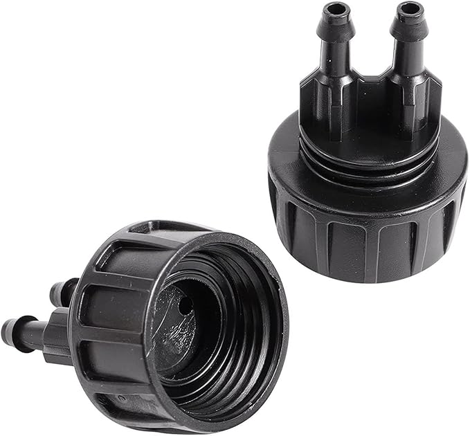 US Standard Faucet Adapter, 3/4'' to 1/4'' Hose Adapter Convert 3/4" Female GHT to 1/4" Irrigation Tubing,for Irrigation Fittings Misting Cooling Systems (2 -Way to 1/4" Pipe Connector)
