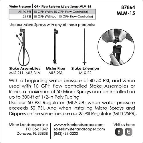 Mister Landscaper MLM-15 Large Full Circle Micro Spray Spinner (10 Quantity)