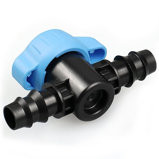 1/2 Inch Drip Irrigation Barbed Valve: 3 Pack 1/2" Shut Off Valves Male x Male for 1/2 Inch Drip Irrigation Tubing (.570-.620" ID) Switch Valves for Easy Flow Control in Irrigation System