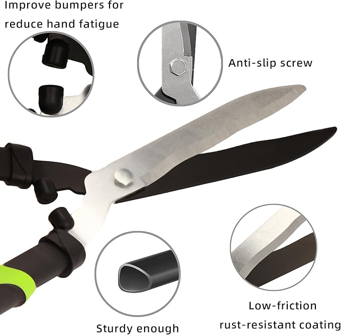 Loppers Hedge Clippers & Pruners Combo Set 3-Piece Hedge Shears, Sharp Tree Trimmer Branch Cutter for Yard, Lawn & Garden, Professional Tree Clippers Yard Clippers for Indoor & Outdoor Gardening