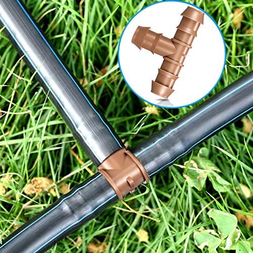 Boao 28 Pcs Drip Irrigation Fittings Kit Irrigation Parts for 1/2 Inch Connectors Including 7 Tees 7 Couplings 7 Elbows and 7 End Cap for Drip or Sprinkler Systems