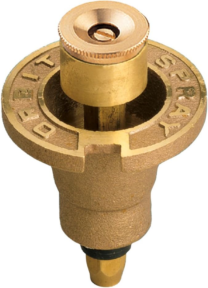 20-Pack Orbit 54070 Brass Pop-Up Flush Head Sprinkler with Full Pattern Spray Nozzle - Brass Pop-Up Sprinklers for Full Pattern Spray