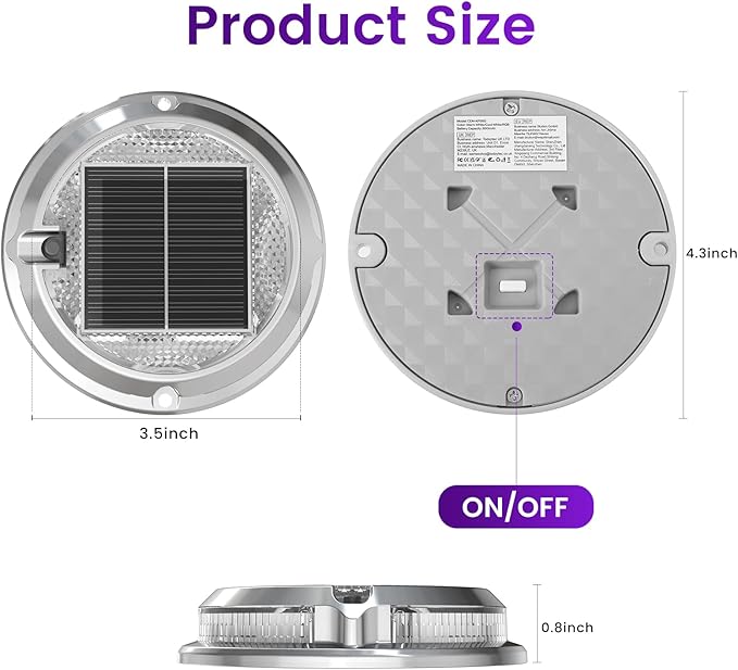 Quntis RGB Solar Deck Lights 12 Pack, 11 Lighting Modes Solar Driveway Lights Outdoor Waterproof IP68, Step Light for Outside, Deck Light for Stair Pathway Walkway