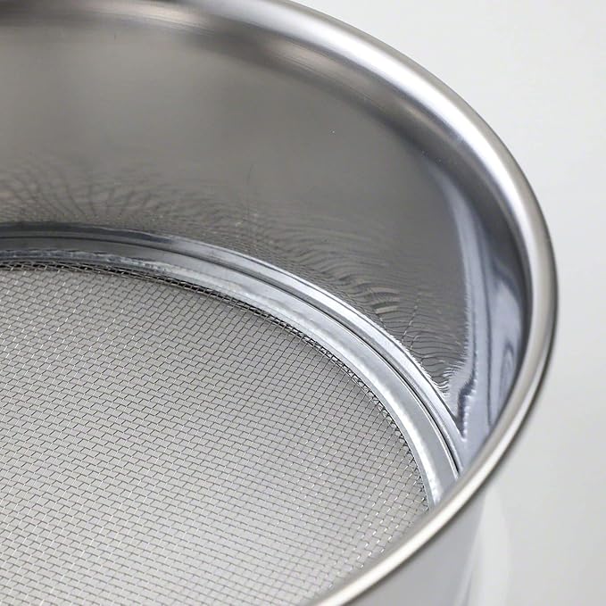 Wazakura Soil Sifter for Gardening and Bonsai 3PCS Set, 8-1/4 in, Stainless Steel Garden Sieve and Compost Sifter for Topsoil, Akadama Soil, Fine Sand, Worm Castings. Portable Sifter for Rocks