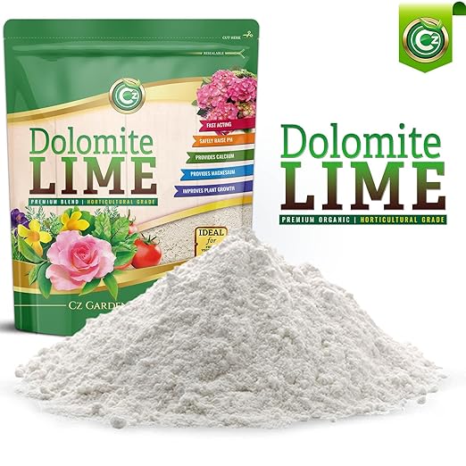 Organic Dolomite Lime 10LB - Made in USA - Garden Soil Amendment Fertilizer for Plants. Calcium/Magnesium Additive. Raise & Stabilize pH - Earthbox Tomatoes & Peppers Blossom End Rot. OMRI Listed