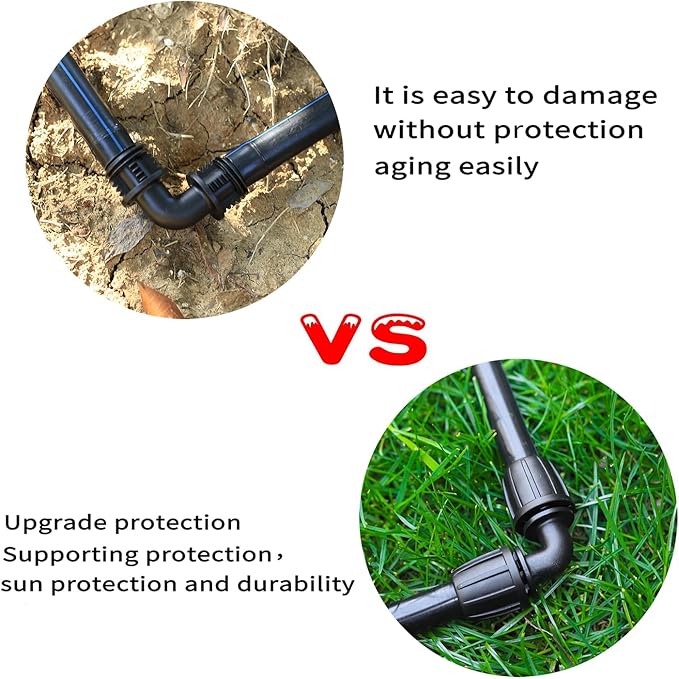 1/2 inch Irrigation Fittings Elbow Connectors For (1/2" ID x0.6-0.63" OD) 16mm Drip Tubing Barbed Connectors-10 Pcs/pack