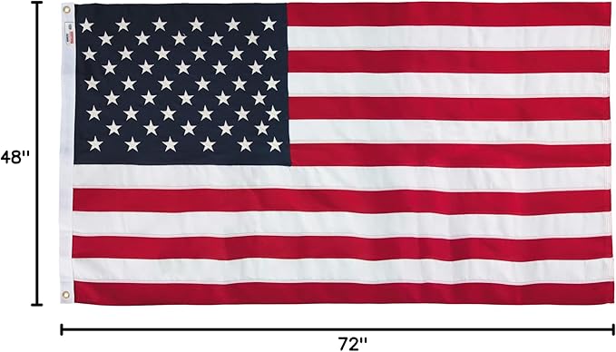 100% Made in the USA - 3'x5' ft – Perma-Nyl Sewn Nylon with Grommets - Sturdy, Durable, and Patriotic - Great For Gardens, Homes, Patios and Cars – By Valley Forge Flag