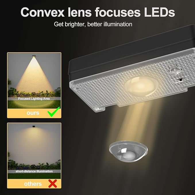 Solar Fence Lights,Fence Lights Solar Powered Waterproof IP65 Multicolor Led 12 Fixed Colors &RGB Color Changing for Pool, Deck, Patio, Porch, Stairs, Holiday (12)