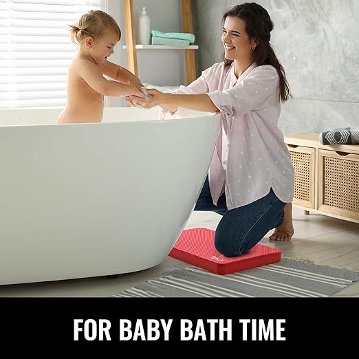 NETANY Extra Thick Kneeling Pad for Gardening, Comfortable Knee Pad Cushion, Extra Large Foam Kneeler Mat for Gardening, Baby Bath, Workout, Exercise & Yoga, Mechanic, 17.8 x 11 x 1.5 in, Red