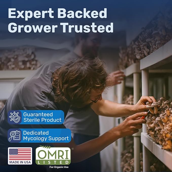 Surfin' Spores Premium Plant-Based Mushroom Substrate - 20 lbs Expert Mycologist Blend of Coco Coir, Vermiculite & Gypsum, Pasteurized & Odor-Free, Long Shelf-Life, Ideal for Monotub Cultivation