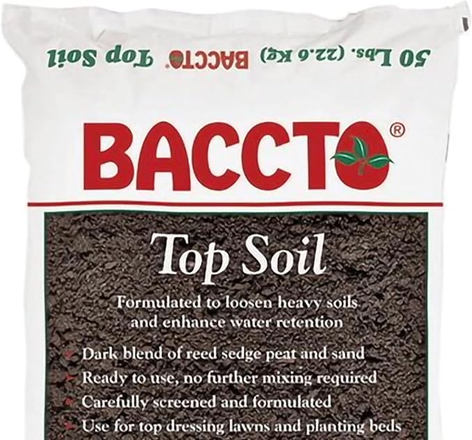 1550P Baccto Topsoil for Lawns, Gardens, and Raised Planting Beds with Reed Sedge, Peat, and Sand Mix, 50 Pounds (10 Pack)
