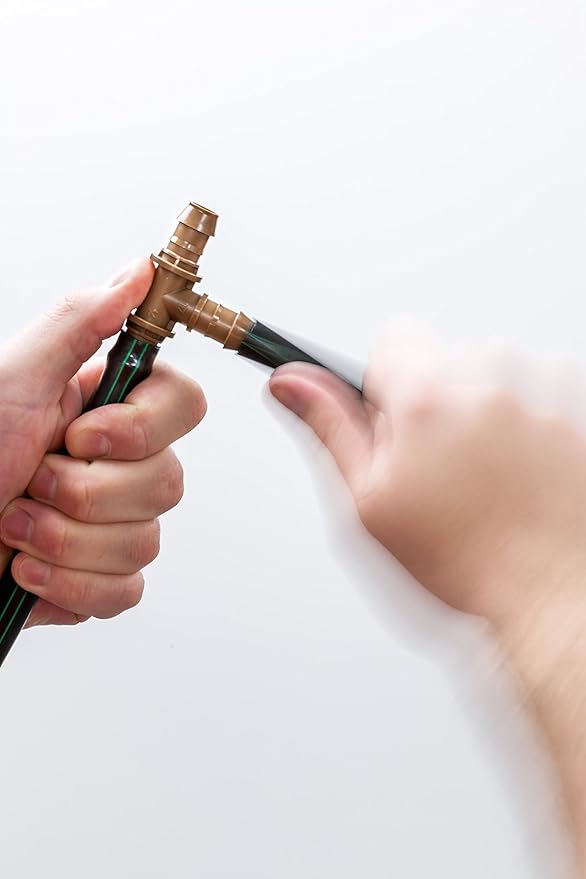 Rain Bird BT50/4PK XFF Tee for 1/2" / 17mm Drip Tubing 4 Pack, Brown