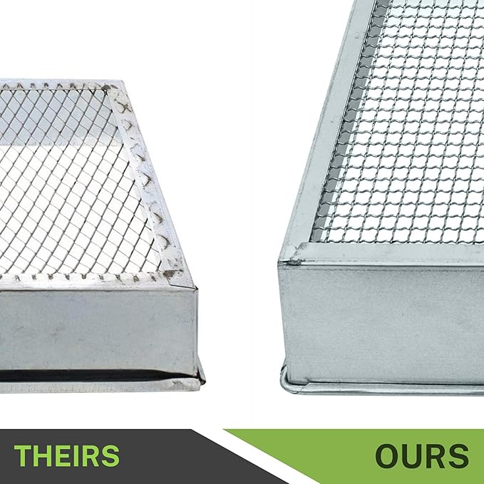 Large Soil Sifter, 17.5 x 11.5 Inch Size with 1/4 Inch Mesh, Includes Work Gloves