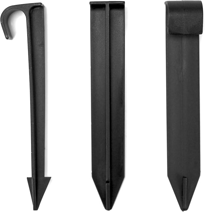 1/2-Inch Irrigation Tubing Hold-Down Anchor Stakes, 1 x 6-Inch, 32-Pack for Garden Ground Securing Hoses