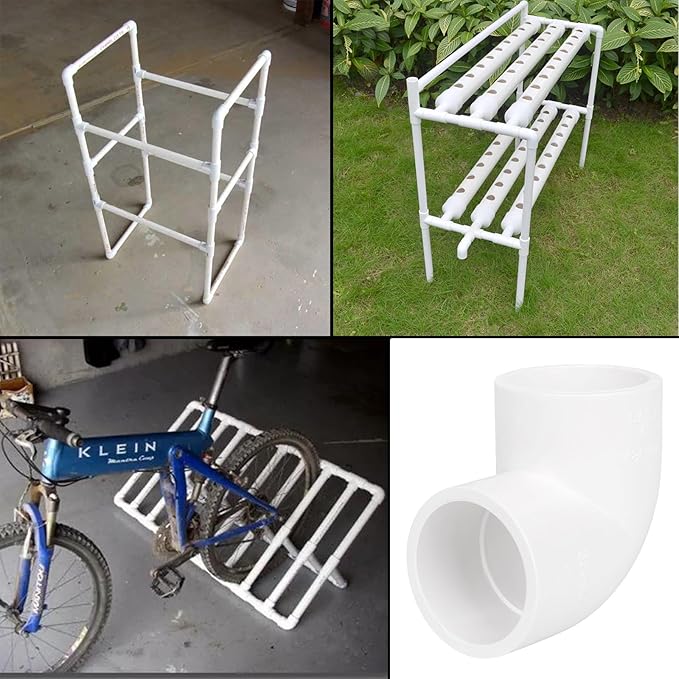 20 Pack 1" 90 Degree Elbow Pipe Fittings 2 Way Right Angle PVC Pipe Fitting, Furniture Build Grade SCH40 (Socket x Socket) 1" PVC Fitting Connectors for DIY PVC Shelf Garden Support Structure