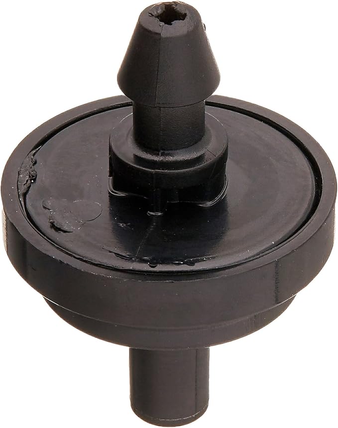 Raindrip R110CT 1 GPH Pressure Compensating Dripper, Drip Irrigation Emitters for Drip Irrigation Gardening System, Maintains Constant Water Flow, 10-Pack, Black