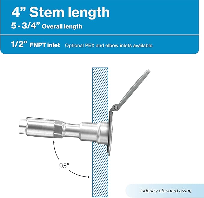 Aquor House Hydrant V1+ Frost Free Outdoor Faucet with Quick-Connect and Anti-Siphon, 4 inch, Slate Gray Polymer