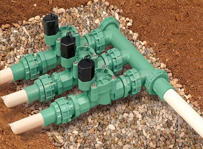 Orbit 91207 3-Valve Preassembled Manifold, Poly Pipe
