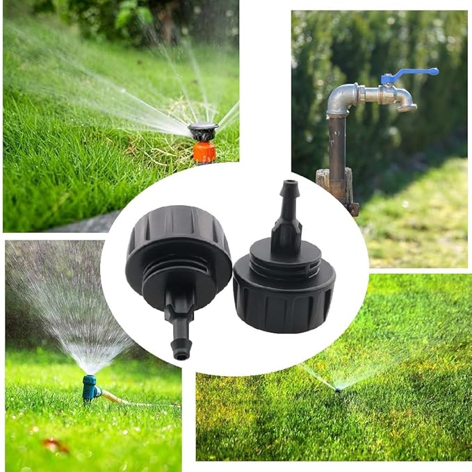 3/4 Inch Female Pipe Thread to 1/4 Inch Drip Irrigation Tubing Adapter: 12pcs 1/4 In. Barbed Drip Line x 3/4 In. Irrigation Hose Connectors 3/4" Garden Hose to 1/4" Drip Tubing Drip (1/4 Inch)