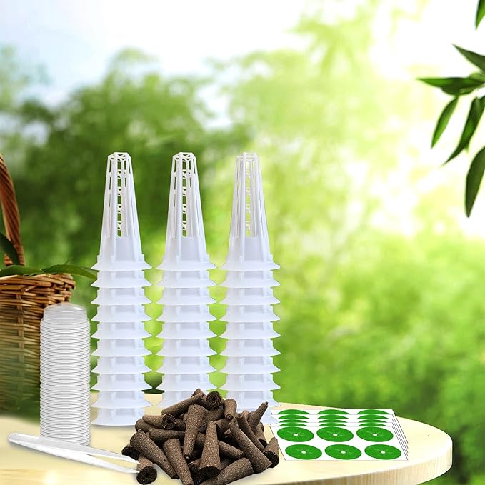 161PCS Hydroponic Pod Kit for Aerogarden and All Brands Growing System, Grow Anything Kit with 40 Grow Sponges, 40 Grow Baskets, 40 Grow Domes, 40 Pod Labels, 1 Tweezer, Herb Garden Planter Indoor Kit