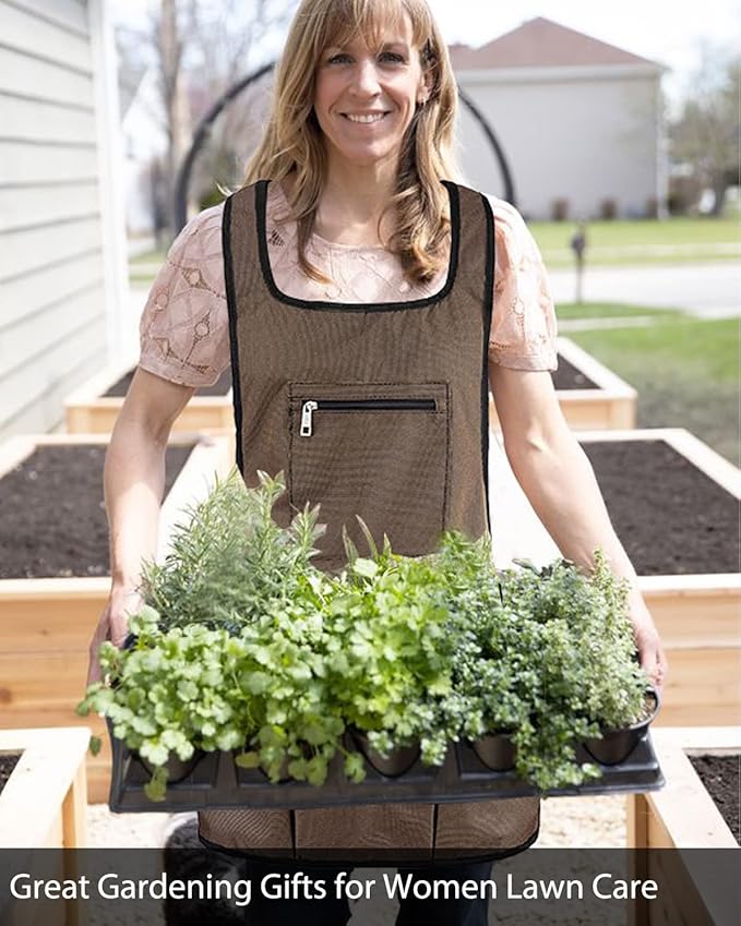 Garden Apron With Pockets,Woodworking Artist Tool Apron,Unique Gardening Gifts for Women/Men
