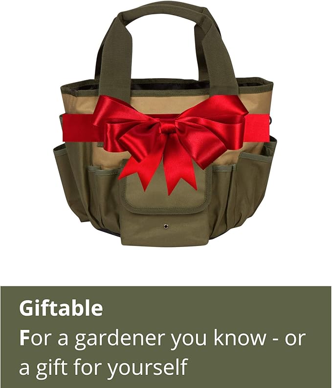 Garden Tool Bag – Makes Gardening Easy – Carry All Your Garden Tools and Supplies – Perfect Garden Tote and Bucket Organizer for Passionate Gardeners