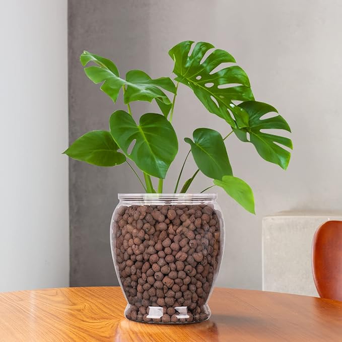 GASPRO 2.5lb LECA Expanded Clay Pebbles for Plants, Hydroponics, Aquaponics, 100% Natural Leca Balls for Soil Root Development, Orchid Potting Mix, Drainage and Reusable, 4-16mm