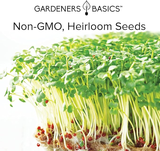 Gardeners Basics, Broccoli Seeds for Sprouting Kit and Microgreens Non-GMO, Heirloom Bulk 1 Pound Resealable Sprouts Bag