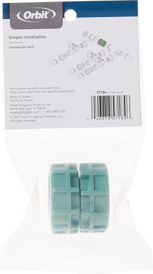 Orbit 57184 Green Heavy Duty Swivel Double Union Coupler (Pack of 2)