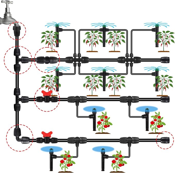 12pc 1/2 inch Irrigation Elbow Fittings,ANTI DROP Lock Barbed Elbow Fittings For (1/2" ID x0.6-0.63" OD) Drip Tubing Drip Irrigation Fittings (12pc 1/2 inch Irrigation Elbow Fittings)