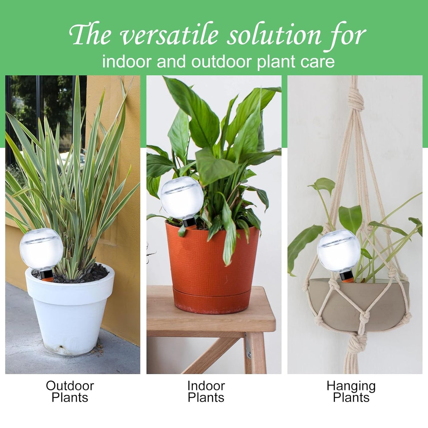 6 Pack Plant Watering Globes 17oz Self Watering Planter Insert Indoor/Outdoor Plant Watering Devices for Automatic Drip Irrigation