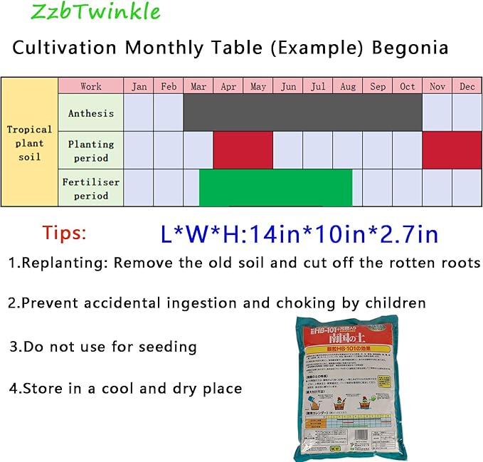 Tropical Plant Potting Soil Mix, for Snake Plants, pothos, Monstera, Fiddle-Leaf fig, and More - Highly draining granular Soil (6 L) Made in Japan