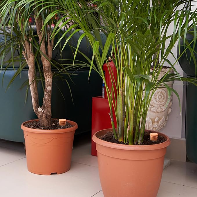 4pcs Ollas 3.1×3.1×6inch Terracotta Watering Pots Terracotta Self Watering Planter Insert Self Watering Planter with Terra Cotta Clay Irrigation Pots watering system for outdoor plants Irrigation