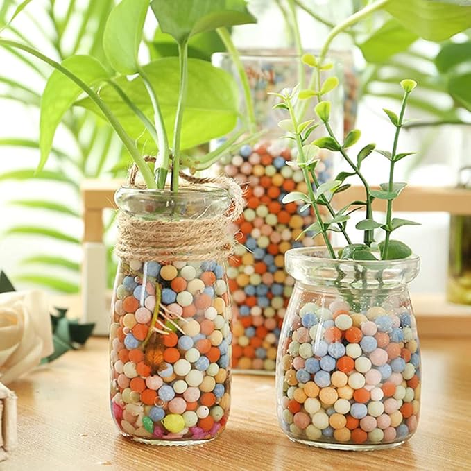 Garden Soil,Clay Pebbles Gardening Ceramsite Orchid Rocks Drainage Water Purification Ceramsite Decor Cultivation Soil Stone Horticultural Grade for Soil Hydroponics Aquaponics,2LBS