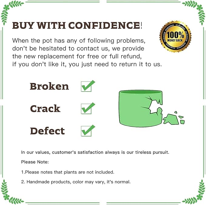 DeeCoo 3 Piece Ceramic Plant pots for Indoor with Drainage Holes, 5.7/4.7/3.5/inch, Modern Decorative Flower pots Outdoor Plants Lilies, Cacti, Succulents, Snakes, and Bamboo (Gray)